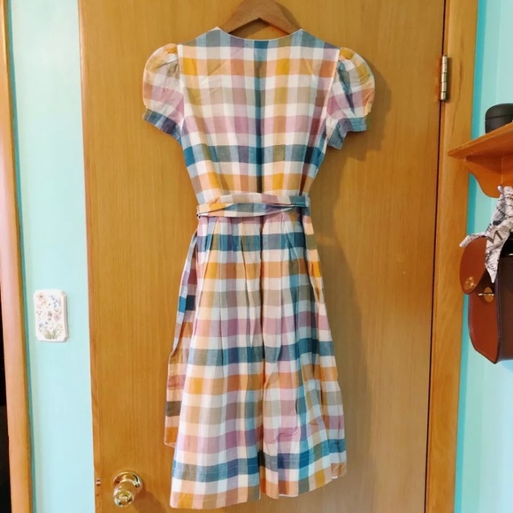 Gal Meets Glam Collection, Linen Check Dress, Size 0 - Picture 14 of 14